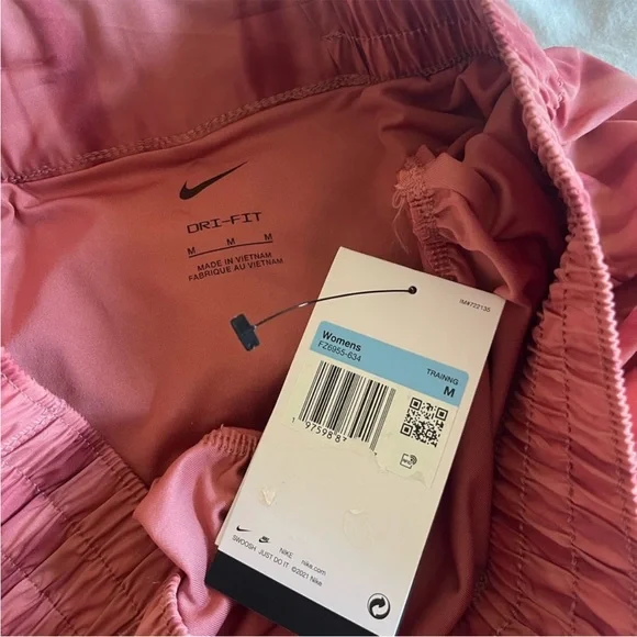 Nike One Dri-FIT High-Waisted 3" Brief-Lined Printed Shorts Pink XL NWT - Picture 4 of 10